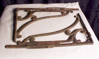 Antique shelf brackets 1800s cast iron General Store style  