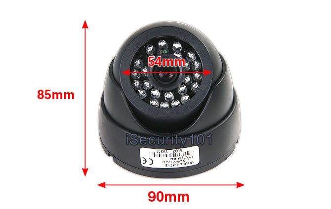   24x IR LED 3.6mm Night Vision 420 TVL Dome CCTV Camera 371 /S1  