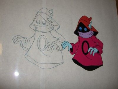 Animation Cel & Sketch Lot of Orko   Masters of the Universe   80s 