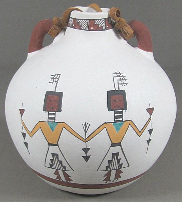 Mary Saxon Navajo Native American Pottery Jug  