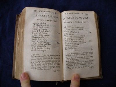 1721 ANACREON TEIUS, POETICA LYRIUS, GREEK POETRY, CLASSICS, CAMBRIDGE 