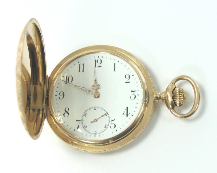 MUSEUM SPIRAL BREGUET SOLID GOLD HUNTING POCKET WATCH  