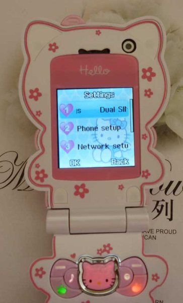 Unlocked Hello Kitty Cell phone C168 New quad band camera  Flip 1GB 