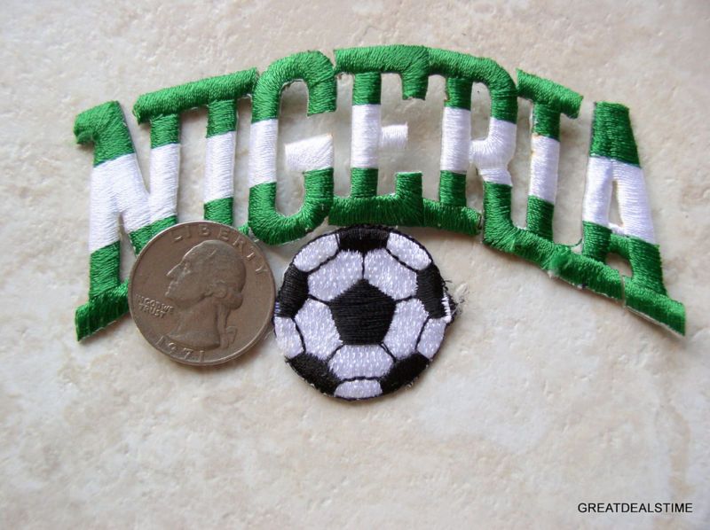 NIGERIA SOCCER TEAM LOGO BALL NOVELTY SHIRT PATCH  