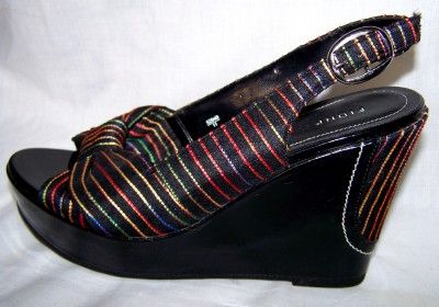 FIONI Sling Back WEDGE DESIGNER SHOES PEEK TOE Sz.7  