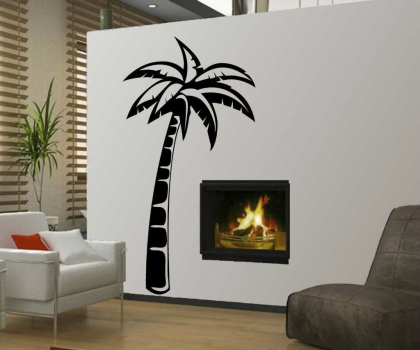 Big Palm Coconut Tropical Tree Wall Vinyl Decal Sticker  