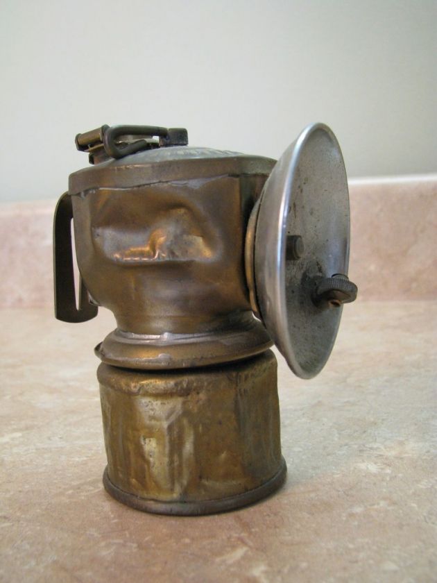 JUSTRITE Carbide Light/Lamp ANTIQUE MINER Mining EXC  