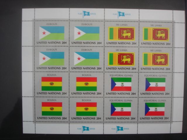 UN United Nations 13 MNH Flag Mini Sheets Very Nice  