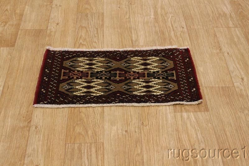 UNBEATABLE DEAL 1X3 TURKOMAN PERSIAN ORIENTAL AREA RUG WOOL CARPET 