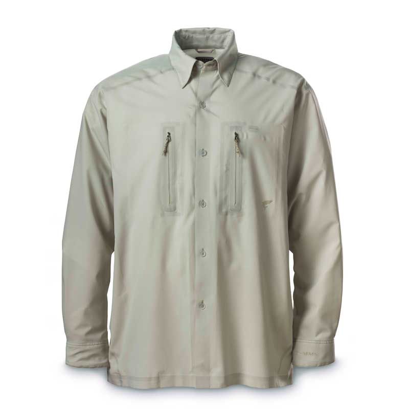 Simms Fly Fishing Ultralight Tropical Flats Guide Shirt Light Green 