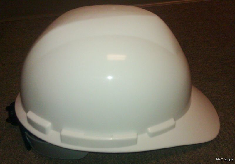 NEW   HARD HAT WHITE POLY CLASS 1 TYPE GE, ADJUSTABLE  