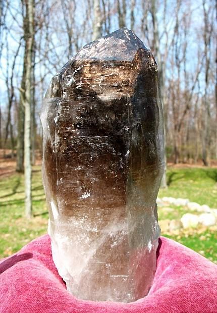 Big Smoky Quartz Crystal w Rainbows  