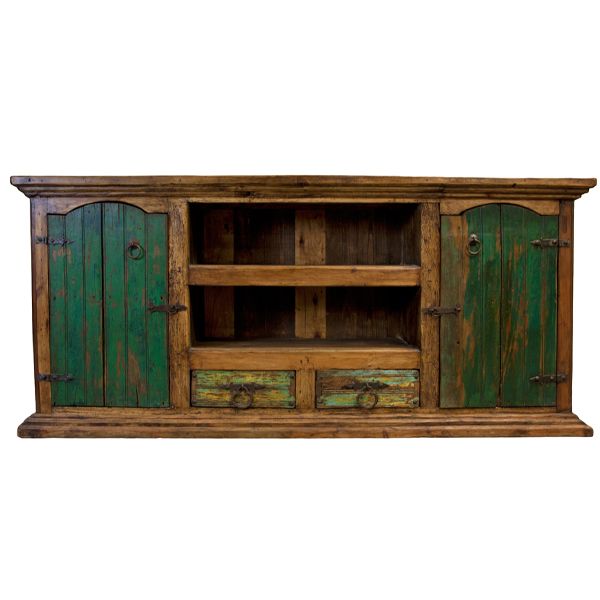 Painted Reclaimed Wood TV Stand, Hand Made,   