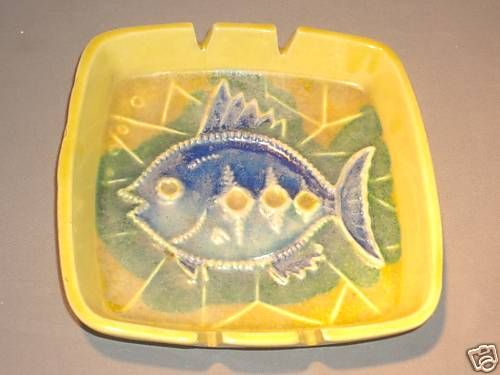 Vintage Arts and Craft Japan Fish Ashtray Modern  