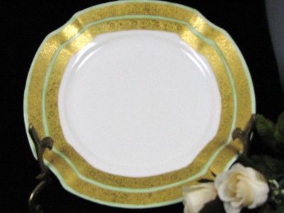 Vintage Arzberg Bavaria GOLD ENCRUSTED Luncheon Plate  