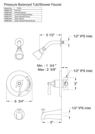   bathroom fixtures Brushed Satin Nickel tub and shower faucet  