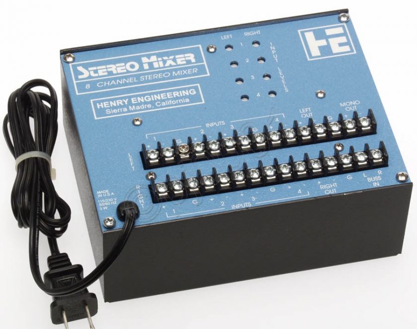 Henry Engineering 4 Stereo Mixer Balanced Audio Utility  