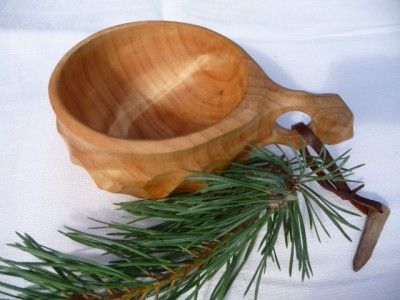 Survival Bushcraft Handmade Wooden Cup KUKSA Finland  