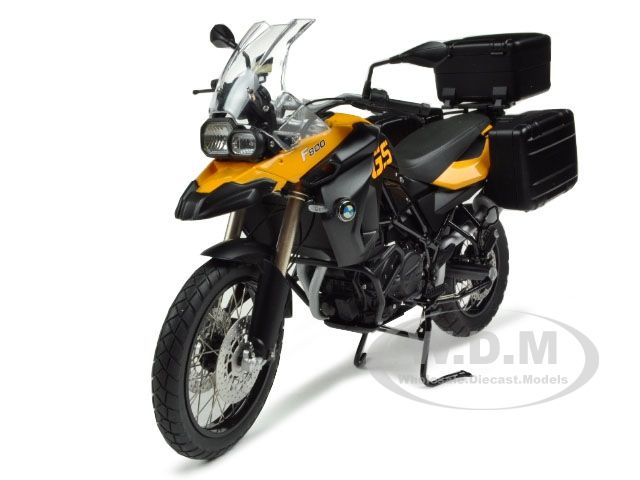 BMW F800 GS MOTOR BIKE YELLOW/BLACK 1/10 DIECAST MODEL BY AUTOART 