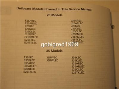 Evinrude Johnson Outboard Service Manual 1998 25 35 3cy  