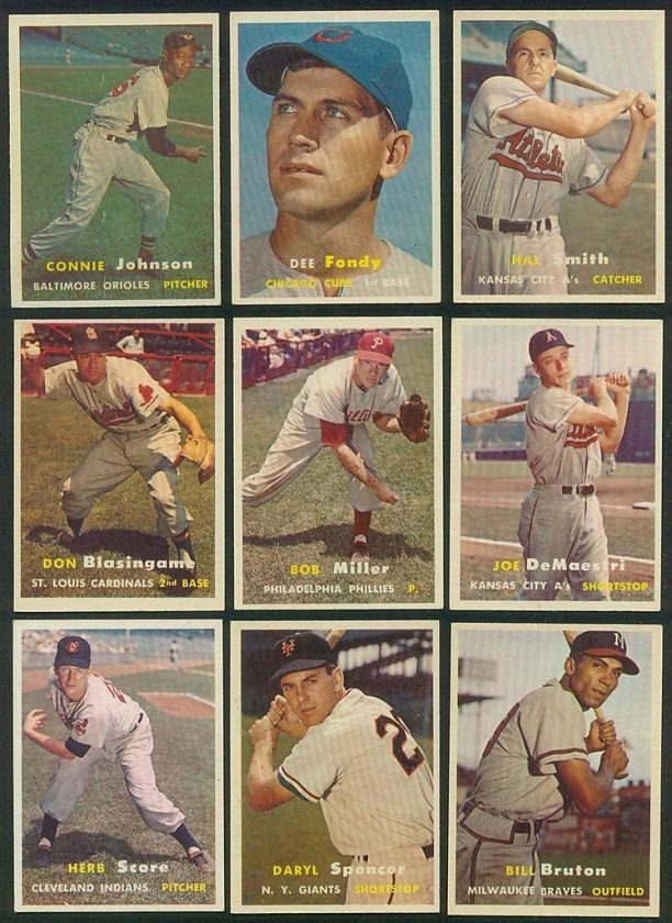 1957 Topps #50 Herb Score Indians Card   Set Break  