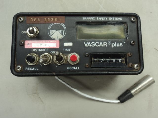 TRAFFIC SAFETY SYSTEMS VASCAR PLUS SPEEDING CALIBRATION  