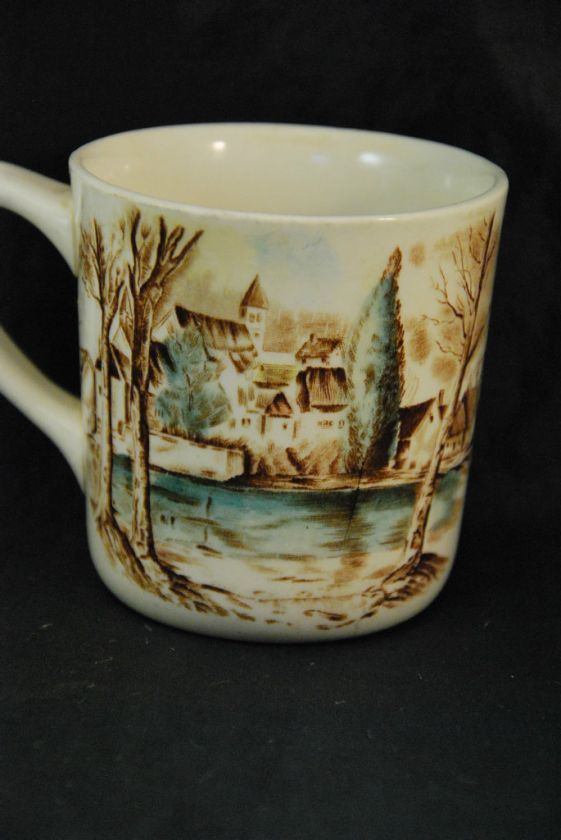 JOHNSON BROS DREAM TOWN PAINTING COFFEE MUG TEA CUP  