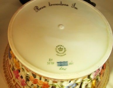 Vintage Royal Copenhagen Flora Danica Porcelain Large Round Fruit 