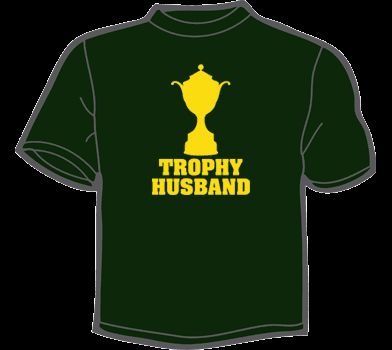 TROPHY HUSBAND T Shirt MENS funny vintage 80s marriage  