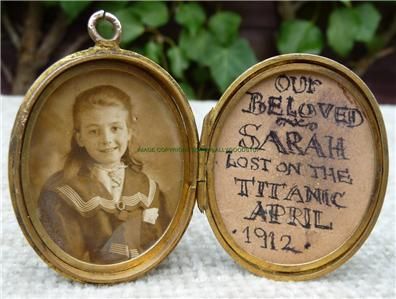 UNIQUE TITANIC MEMORIAL LOCKET   A PERTINENT REMINDER OF THE SINKING 