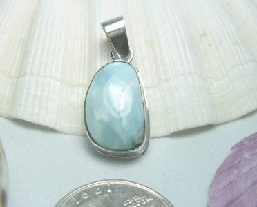 Larimar Pendant in Silver.925 Nice Pattern  