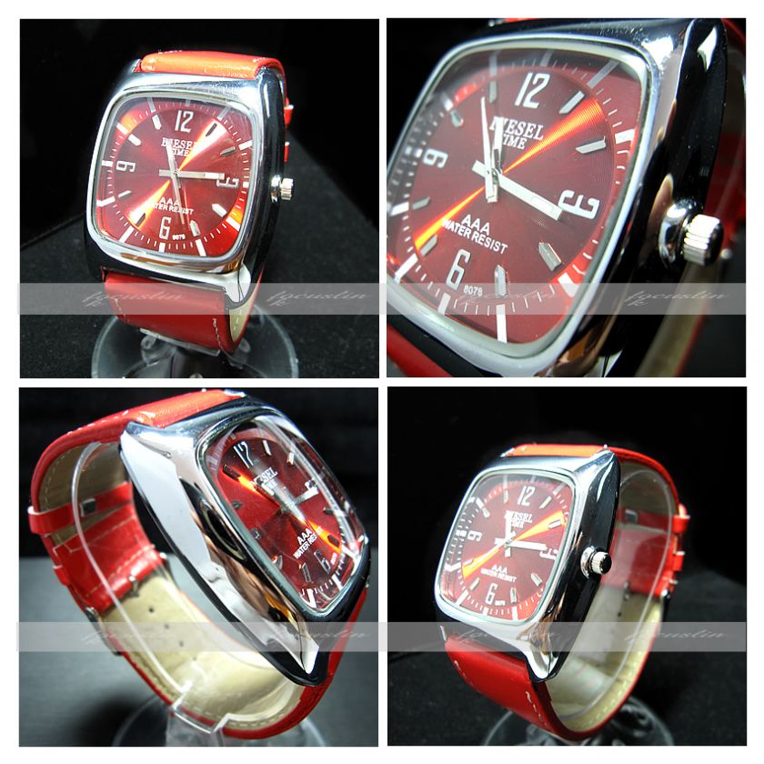 NEW QUARTZ CLASSIC HOURS DIAL LEATHER ELEGANT RED WOMEN LADY WRIST 