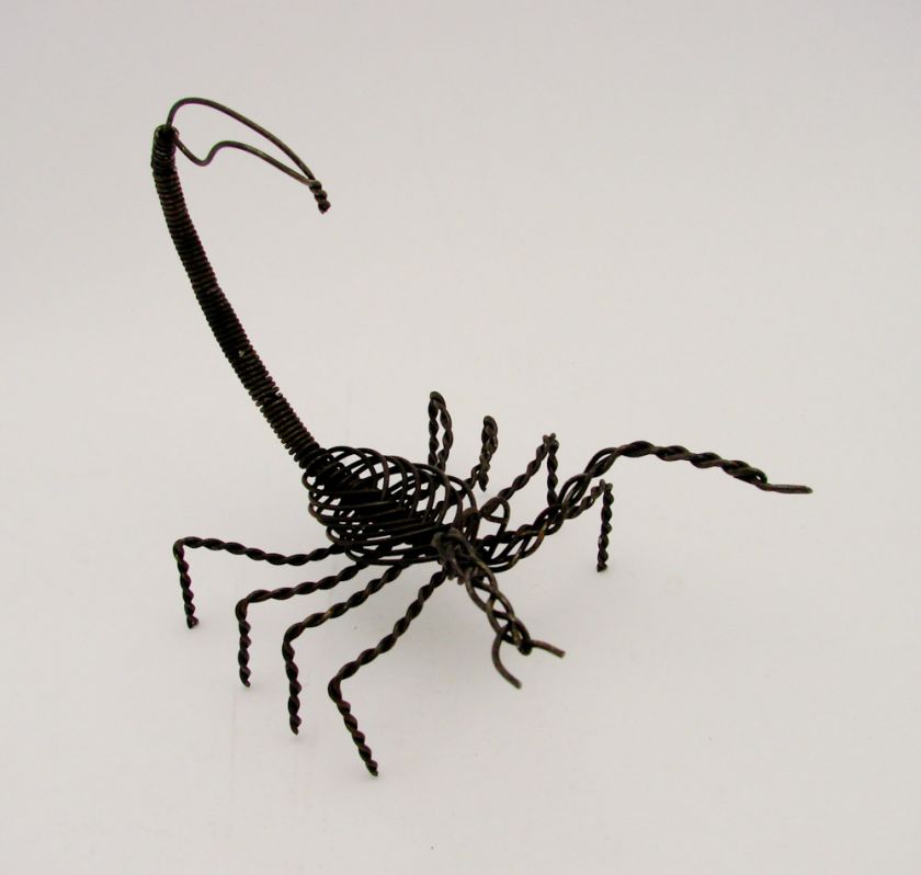 Wire Art Steel Scorpion Decor Black Hand Made Unique  