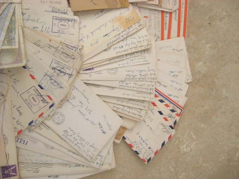 About 200 WW II Letters, Postcards, V Mail, Unsearched Estate Fresh 