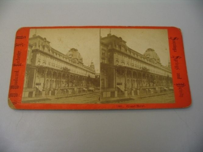 Woodward Saratoga Springs Stereoview Photo Grand Hotel  