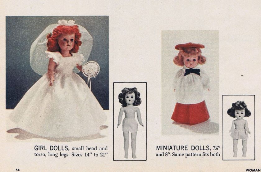 14 21 Vtg 1956 Master Lit Girl Doll Pattern & Article SPECIAL 