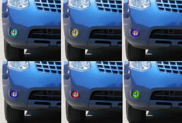 Inch Projector glass fog lights with 7 Color Halo  