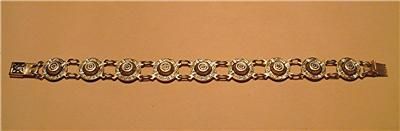 Vintage SPANISH DAMASCENE LINK BRACELET   Made in Spain  