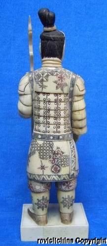 D267 Ox Bone Statue Emperor Qins Terra cotta Warrior  