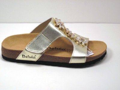   Jeweled flowers H band sandal Birkenstock metallic gold 6 12 EU37 43