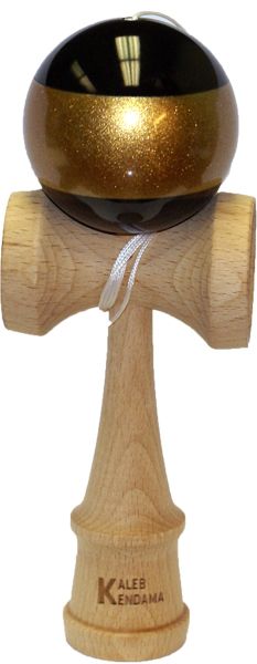 Black With Metallic Gold Stripe Kendama   Kaleb Kendama  