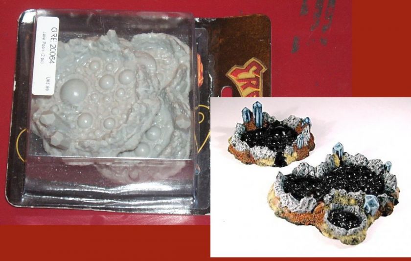   Lava Pools 28mm Terrain Miniatures Volcano Magma Tar Pits NIB  