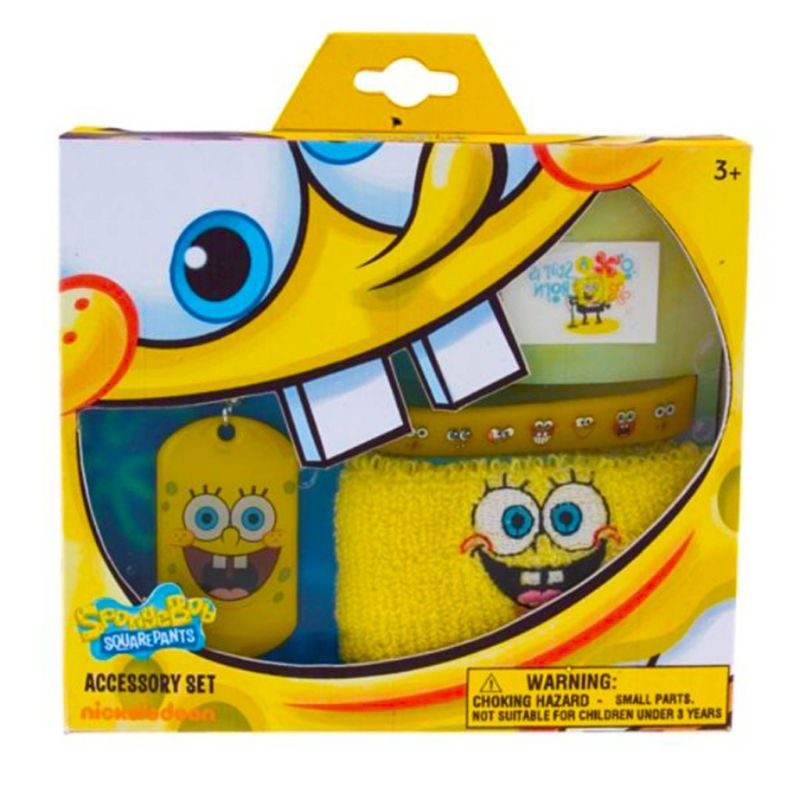 Disney SpongeBob Boys Boxed Set 4Pc Dogtag & More  