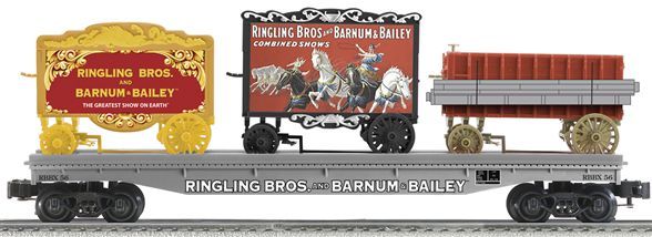 22502 Ringling Bros.™ Scale Flatcar #56 w/3 Circus Wa  