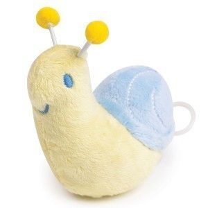 SAVVY TABBY JITTERY FRIENDS PLUSH SNAIL CAT TOY BLUE  