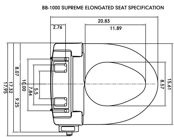 Bio Bidet BB 1000 *ELONGATED or ROUND & WHITE or BEIGE  