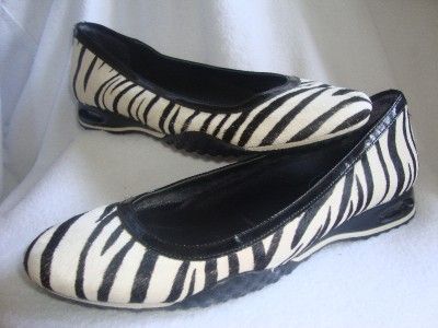 Cole Haan BRIA Nike Air Zebra Print Leather Ballet Flats Shoes Sz 7  $ 