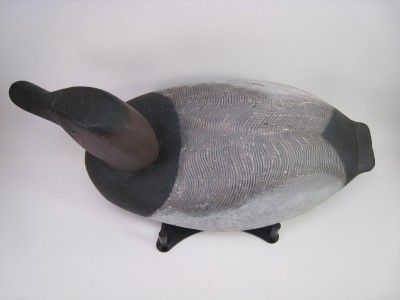 RARE c1940 Frank Brogan Canvasback Wood Duck Decoy; Carve for Bill 