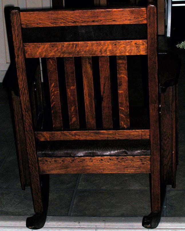   Arts Crafts Mission Oak Parlor Library Rocking Chair Rocker Limbert