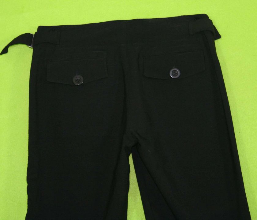 Rampage sz 3 Juniors Womens Black Capris Cargo Pants Stretch 4G95 